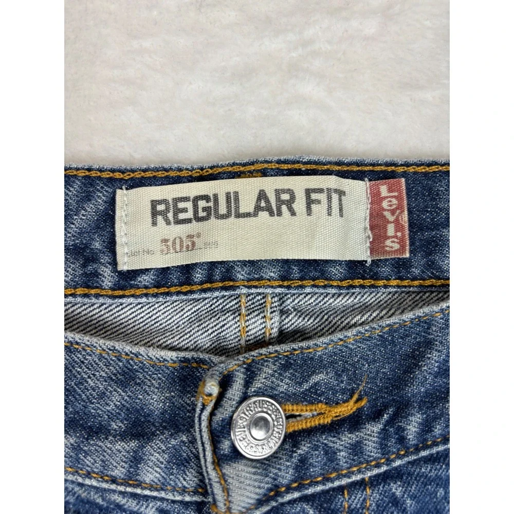 Levi's 505 Men's 36x30 Vintage **Tag Verified w/pics** jeans Distress Blue Denim
